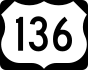 U.S. Route 136 marker