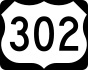 U.S. Route 302 marker