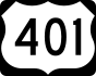 U.S. Route 401 marker
