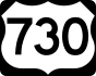 U.S. Route 730 marker