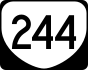State Route 244 marker