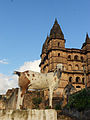 Goat with old temple in Orchha, Madhya Pradesh, India.jpg