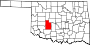 Caddo County map