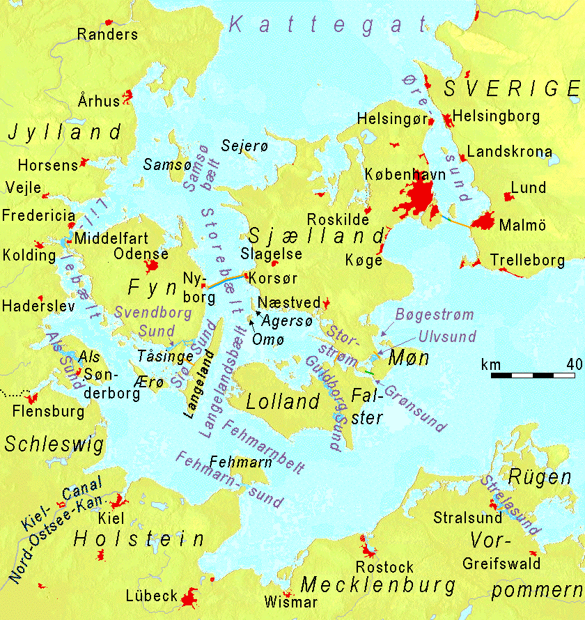 Hensingor Kullen ØRESUND Oresund Sweden Denmark 1912 map Shores of The Sound 