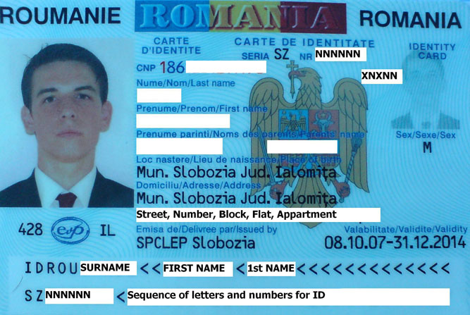 romanian id card travel