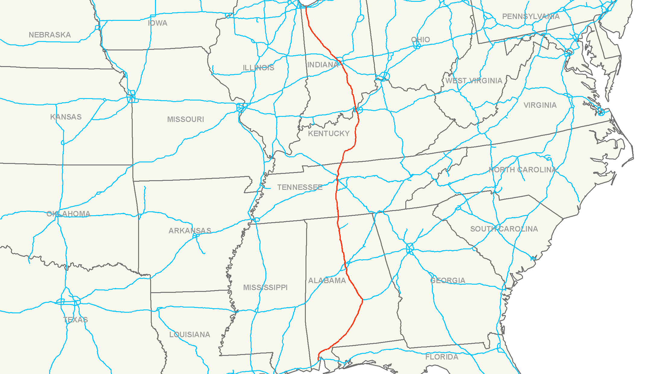 Interstate 65 Map 