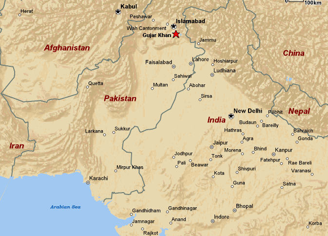 Tehsil Gujar Khan Map Gujar Khan