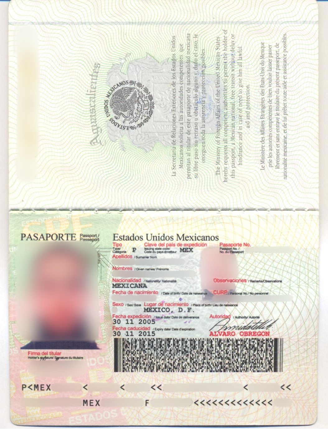 Mexican Passport 3665