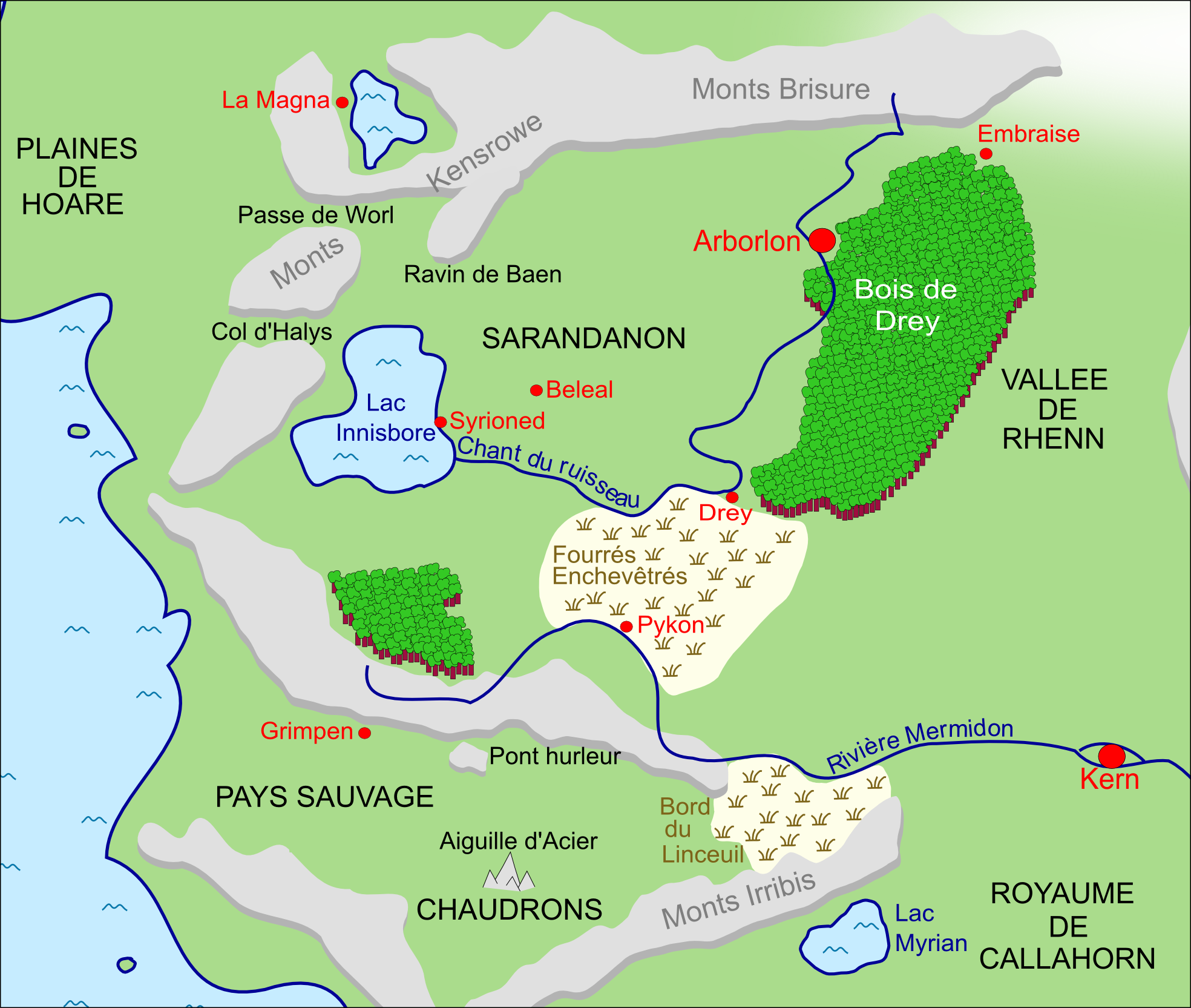 Shannara Map United States The Four Lands